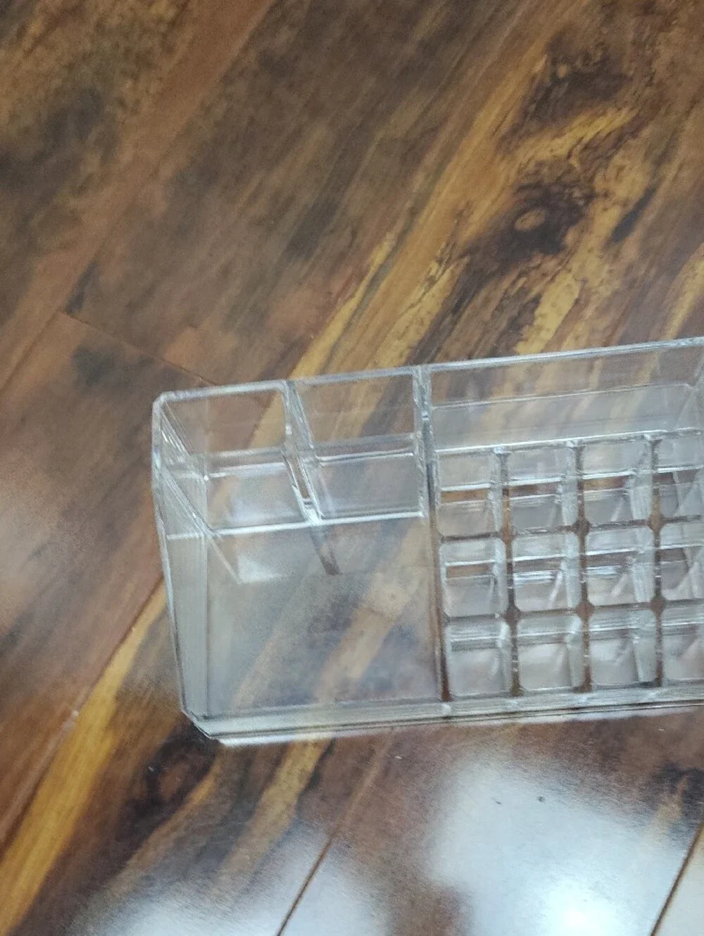 Clear Acrylic Multi-Compartment Makeup & Desk Organizer, Bathroom Cosmetic Table